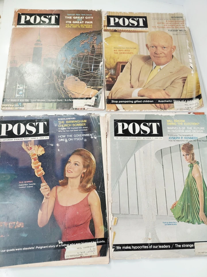 VINTAGE 1960 SATURDAY EVENING POST LOT OF 16 ADVERTISING, HISTORY, COVER ART - Image 4 of 4