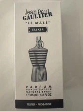 Le Male Elixir For Men by Jean Paul Gaultier 4.2oz Parfum Spray NEW IN WHITE BOX