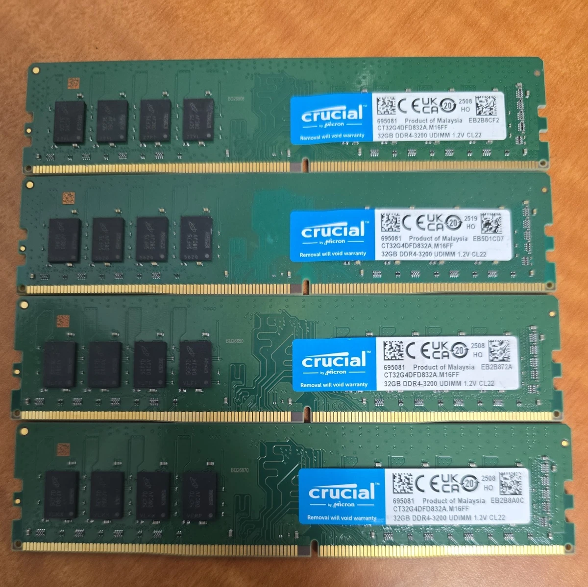 PC4-25600 (DDR4-3200) Bus Speed DDR4 SDRAM Memory (RAM) 4 Modules
