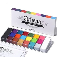  Athena Face Body Paint Oil Palette, Professional Flash Athena Painting Palette