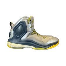 Adidas Derrick Rose 5 Boost Basketball Shoes C76491 Silver/Yellow Men's 12