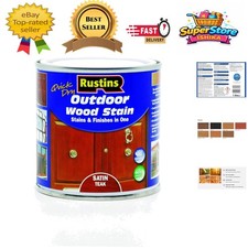 UV Resistant Quick Dry Satin Teak Wood Stain 250ml - Perfect for Decks & Fences