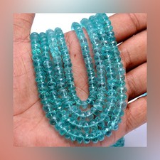 AA Quality Sky Apatite Faceted Rondelle Beads, 5 mm To 8 mm, Apatite Faceted