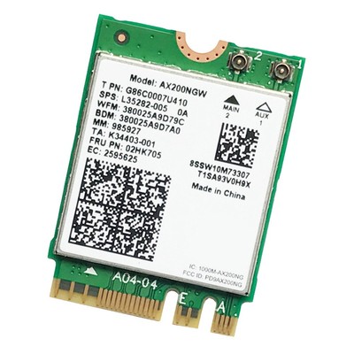 WiFi-Karte AX200 AX200NGW M.2 NGFF Bluetooth 5.0 WiFi 6 2.4G/5G 802.11Ac/Ax W6R7