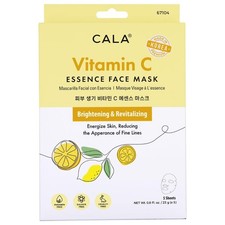 Vitamin C Essence Facial Sheet Masks 5 Pack Hydrating Face Mask with Orange and
