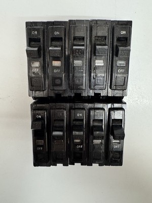 (lot of 10) Square D QO120 1P 20A circuit breaker