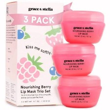 Grace  Stella Nourishing Berry Lip Mask 0.7oz/3ct - New