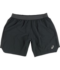 ASICS Mens Road 7in Athletic Workout Shorts, Grey, Large