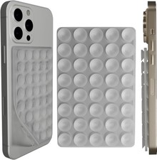Silicone Double-Sided Suction Cup Phone Mount Hands-Free Holder Grip White