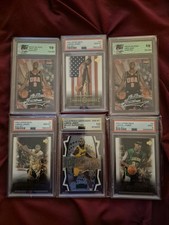 6 sports trading cards graded10