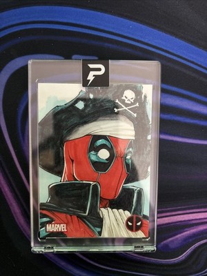 Pirate Deadpool Sketch Card 1/1 Aus Topps Chrome Marvel Deadpool