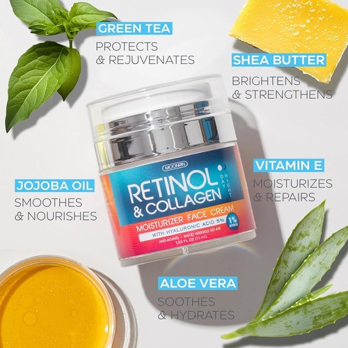 Retinol Cream for Face with Hyaluronic Acid, Anti Aging Wrinkle for... - Picture 5 of 9
