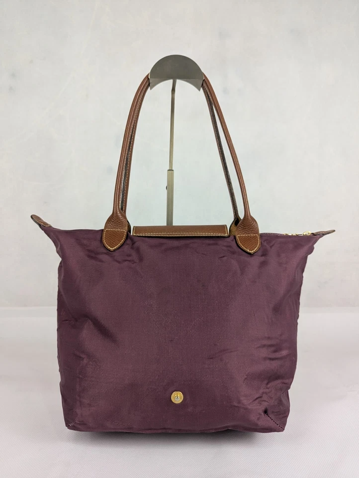 Bolso de Mano Longchamp Le Pliage - Auténtico Bolso de Mano Usado Nylon Púrpura, ¡Chic! Foto 2 de 4