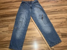 Vintage Y2K Roca Wear Baggy Skater Blue Jeans 34x31 Jay Z Hip-hop
