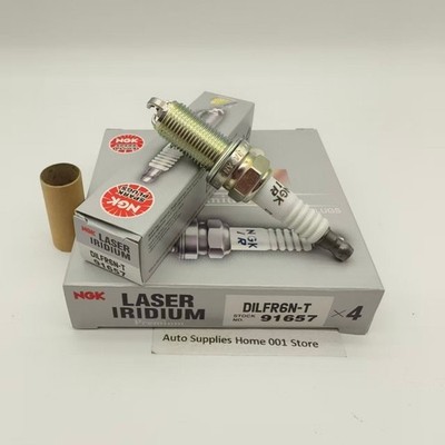 4PCS NGK DILFR6N-T 91657 Iridium Platinum Spark plug For Toyota