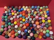 Vintage 160 Super Balls Bouncy Rubber Ball Lot Various Colors  Sizes