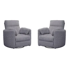 Parker Living Radius - Mega Grey Power Swivel Glider Recliner Two Pack