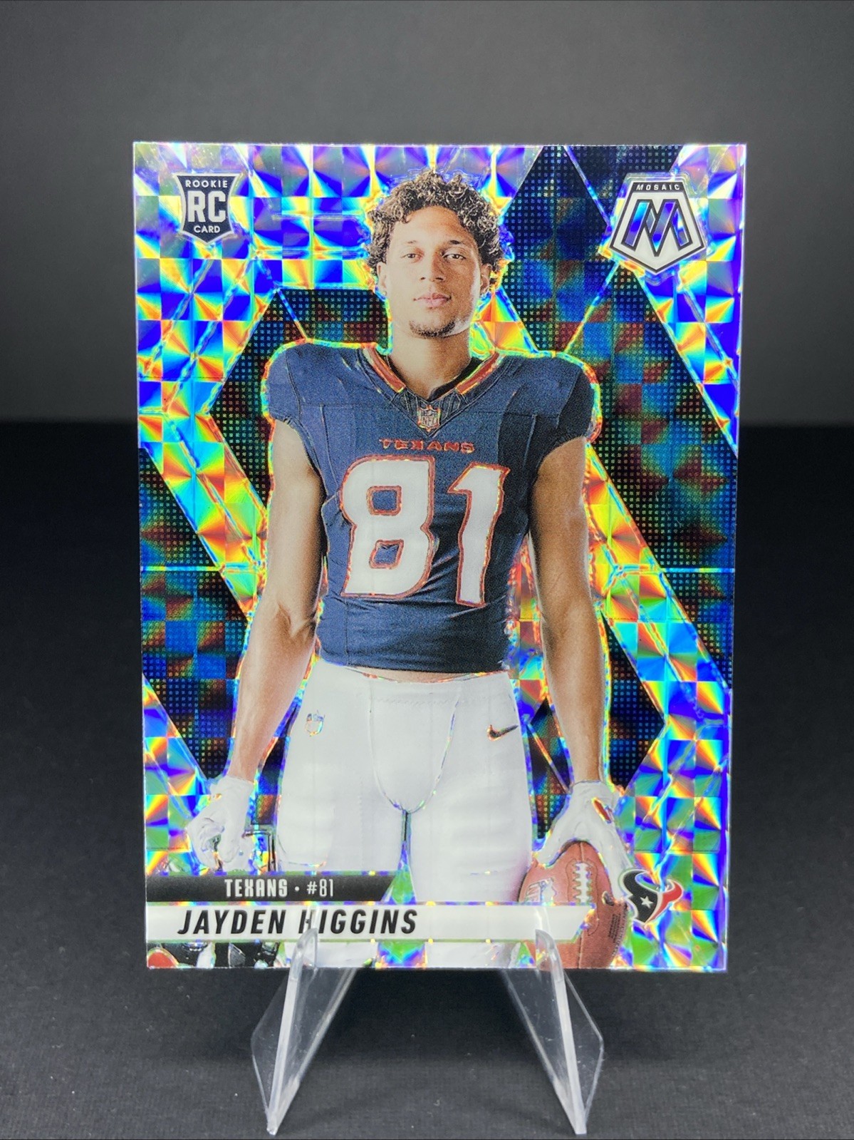 2025 PANINI MOSAIC FOOTBALL JAYDEN HIGGINS RC VARIATION SILVER MOSAIC PRIZM #286