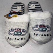 Friends - Central Perk White Women  s Slippers, Size 5/6