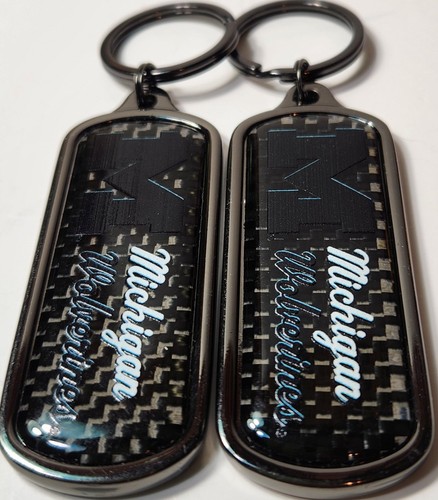 University Of Michigan Wolverines Collectible Keychain/Keyring (4") Set Of 2 - Picture 2 of 2