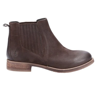 Bottes Cheville En Cuir Hush Puppies Edith Pour Femmes Mode Designer Marron - Photo 1/4