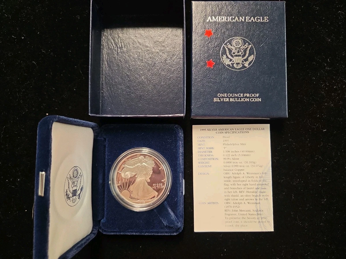American Eagle Uncertified 1995 Silver Bullion Coins for sale | eBay
