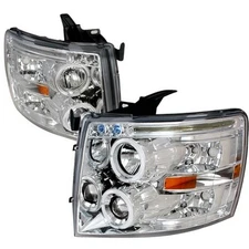 Spec-D Tuning 2LHP-SIV07-TM Halo LED Projector Headlights for 07 to 10 Chevro...