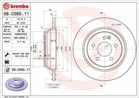 2X Brembo 08.C065.11 Bremsscheibe Hinten FüR MERCEDES-BENZ