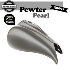 Pewter Pearl Stretched Tank Cover For Harley Touring Street Road Glide 09+