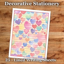 25 Sheets Decorative Paper Letter Writing Paper Color Stationery - Cute 040