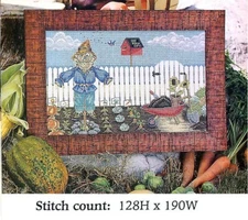 SCARECROW GARDEN  CROSS STITCH PATTERN ONLY - YD  EYUV