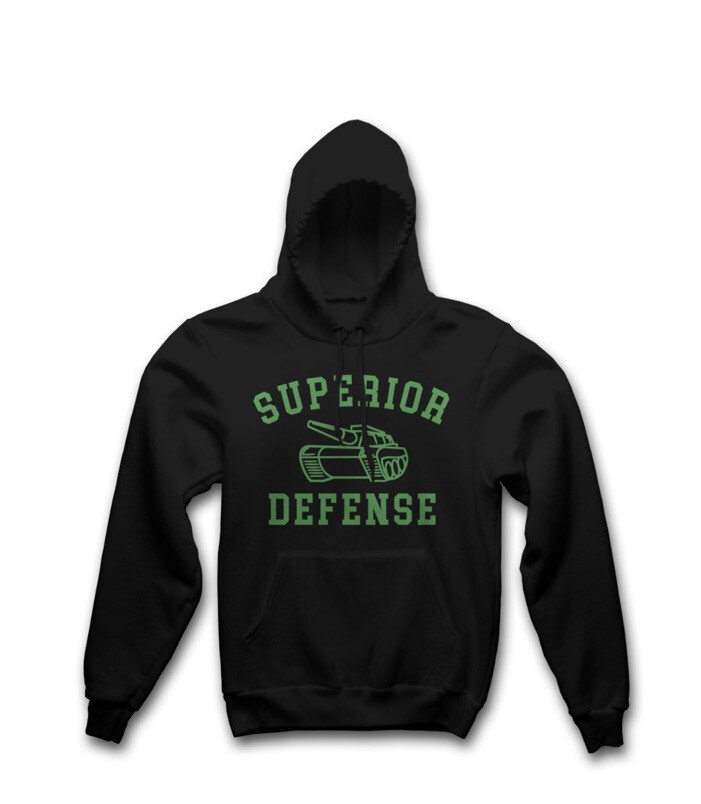 【実物】supdef フーディ パーカー　Lサイズ Superior Defense Tank of Strength Hoodie Black sweatshirt Supdef