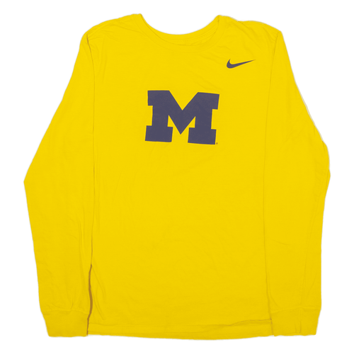 NIKE Athletic Cut TShirt Yellow Long Sleeve Mens M eBay