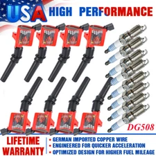 8X Ignition Coil Pack DG508 &Spark Plug SP479 For Ford F150 4.6L 5.4L 3W7Z12029A