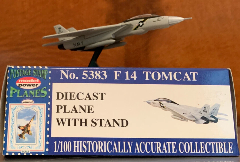 F-14 Tomcat. variable swept wing. Die Cast metal. 1:160 scale. New in Box. Mint. - Image 2 of 4