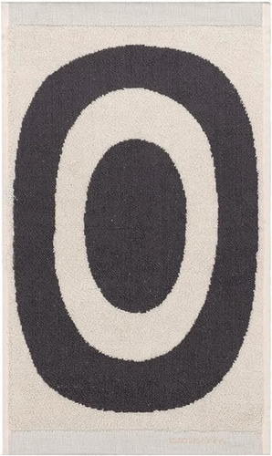 Melooni Terry Cotton Guest Towel (Charcoal) – Natural Forms Patterned Guest - Picture 2 of 12
