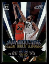 Rudy Gobert 2021-22 Donruss Optic #1 Air Defense Purple Utah Jazz