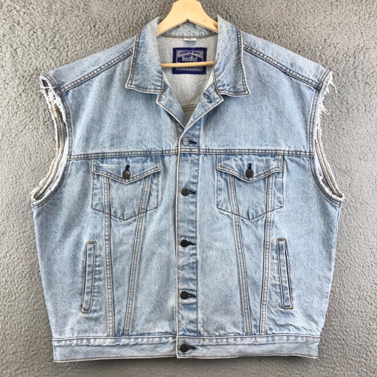 アメリ　VINTAGE VEST LAYERED DENIM JACKET アメリ VINTAGE VEST LAYERED DENIM JACKET LZLER Men's Ripped