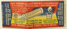 1950s Swish & Clora-Breth Tablets For Bad Breath (Mouthwash) Matchbook - Rare