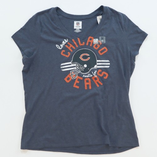 Chicago Bears NFL Solid T-Shirt Blue Women's 2XL