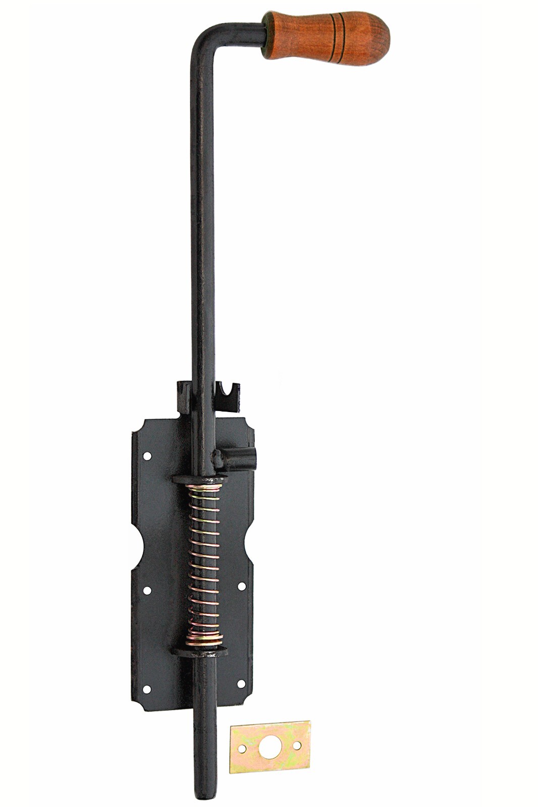 Spring bolt 470/14 mm gate bolt bolt lock black.