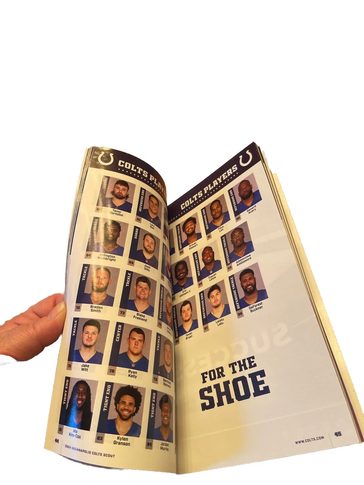 2024 Indianapolis Colts Game Day NFL Scout Program vs Broncos 8/11/24 Josh Downs - Image 3 of 4