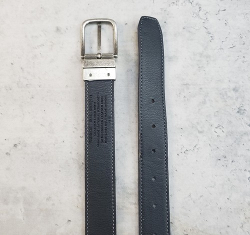 Boys Leather Belt Textured Brown Silver Buckle Size XS/S 4-7 - Picture 4 of 11