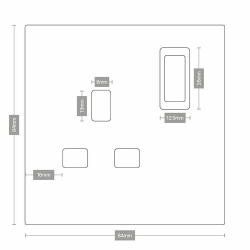 Plain Coloured Vinyl Skin UK Plug Socket Sticker Bedroom Living Room Decor - Picture 7 of 16