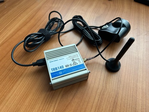 Teltonika TRB140 Industrial Ethernet to 4G LTE IoT Gateway with antenna