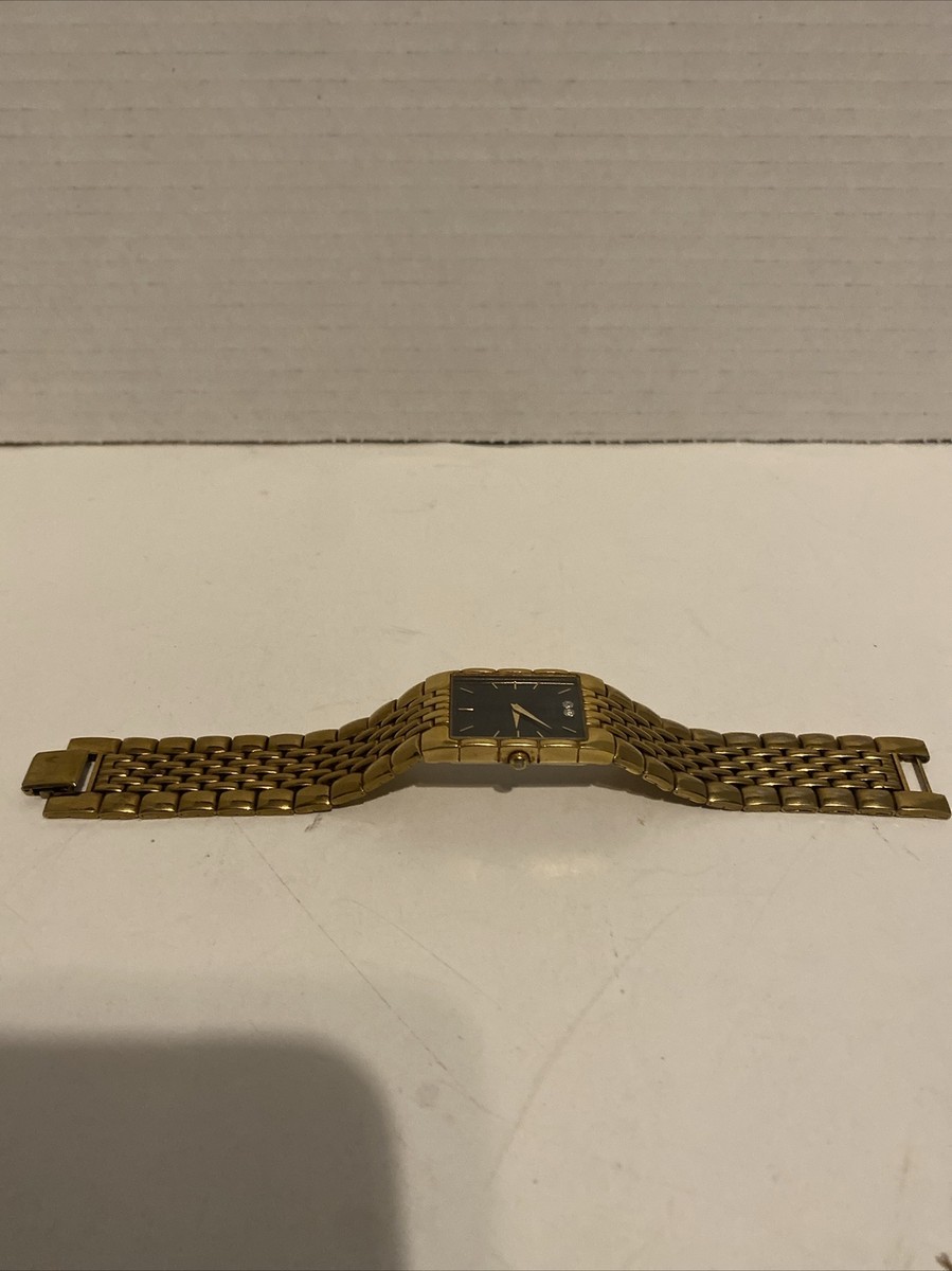 Vintage Seiko 7N00-5049 Gold Tone 2 Diamond Quartz Watch | eBay