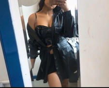 I Saw It First Faux Leather Coat Size M