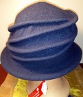 Women’s Parkhurst Navy Blue Cloche Wool Hat New with Tags made in Canada — photo 3