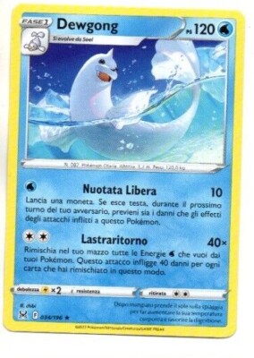 DEWGONG 34 034/196 Rare - ITA MINT - Pokemon Schwert & Schild VERLORENER URSPRUNG