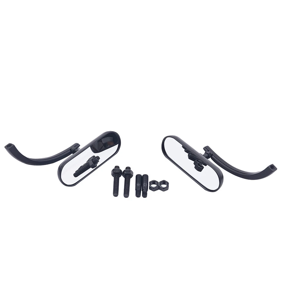 Black Motorcycle Mini Oval Mirrors For Harley Davidson V Rod Night Rod Special Foto 3 de 4